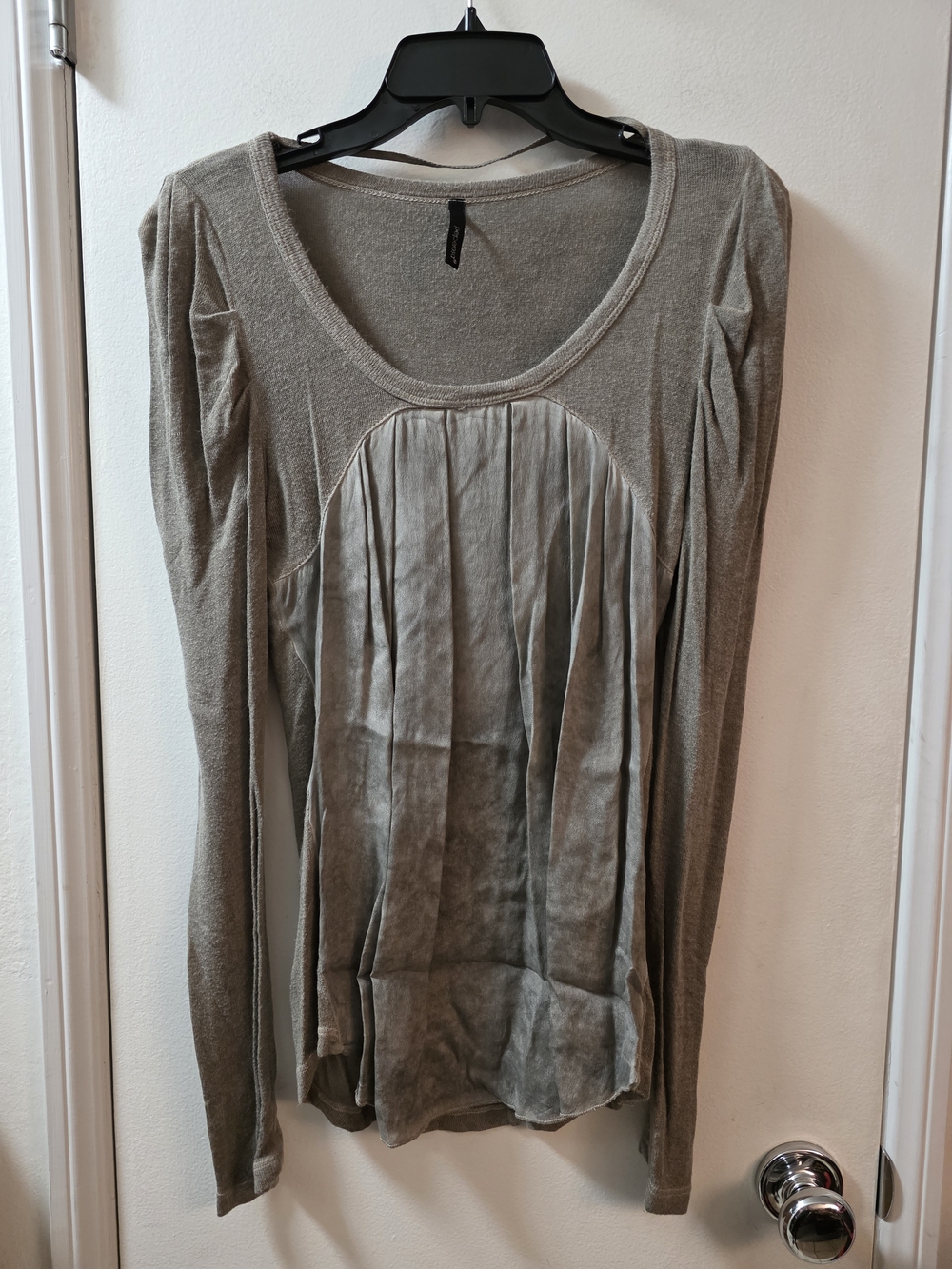 Peperosa Beige Knit Top - Neutral Lightweight Sweater